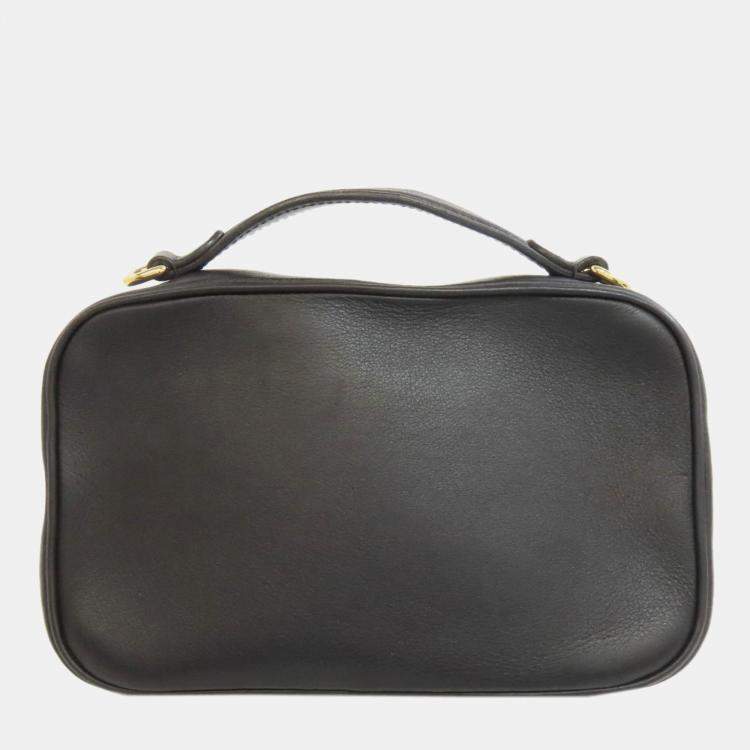Pre Owned Louis Vuitton Black Leather Utility Crossbody Bag