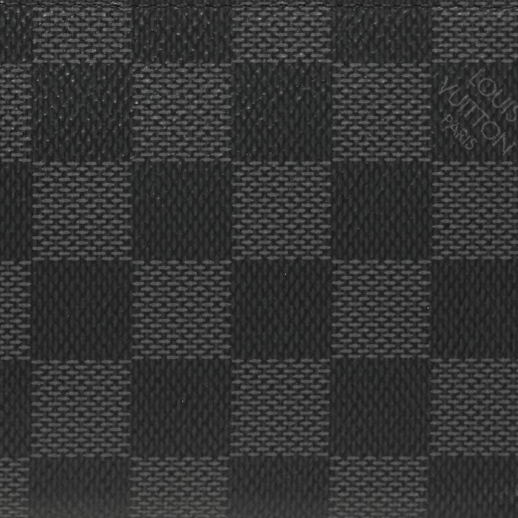 Pre Owned Louis Vuitton Damier Graphite Canvas Vertical Zippy Wallet