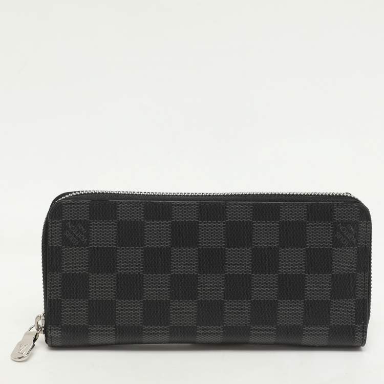 Pre Owned Louis Vuitton Damier Graphite Canvas Vertical Zippy Wallet