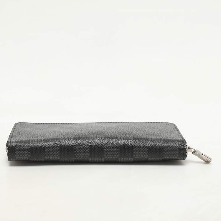 Pre Owned Louis Vuitton Damier Graphite Canvas Vertical Zippy Wallet