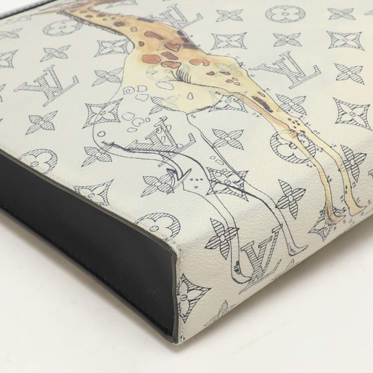 Pre Owned Louis Vuitton x Chapman Brothers White Monogram Savane Canvas Pochette