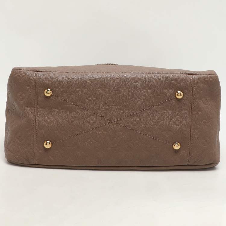 Pre Owned Louis Vuitton Beige Monogram Empreinte Leather Artsy MM Bag