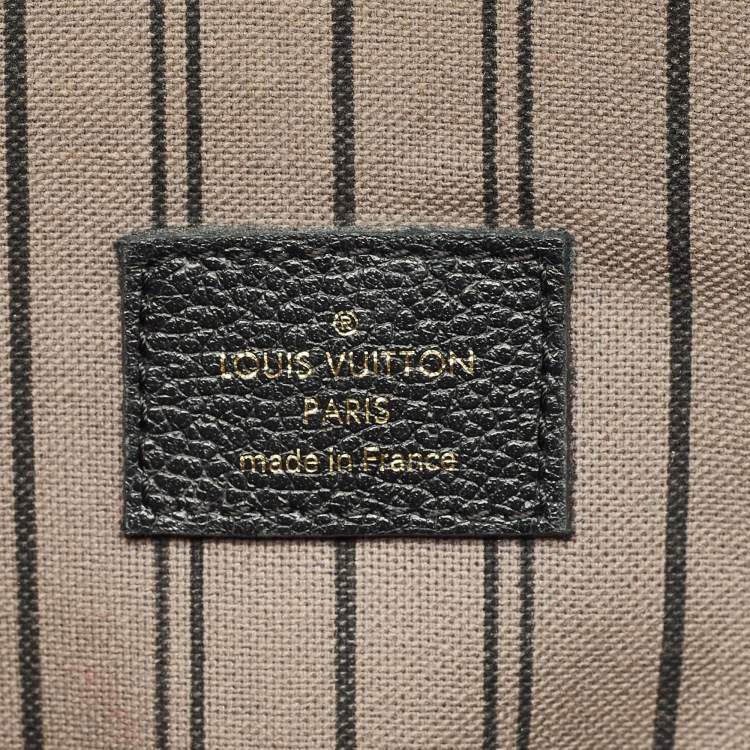 Pre Owned Louis Vuitton Black Monogram Empreinte Pochette Metis Bag