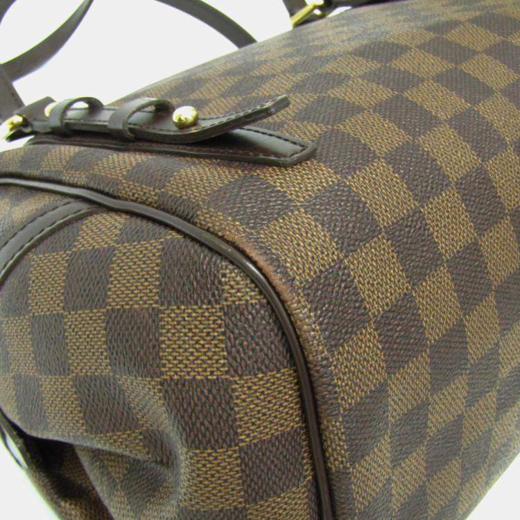 Pre Owned  Louis Vuitton Brown Damier Ebene Rivington PM Shoulder Bag 
