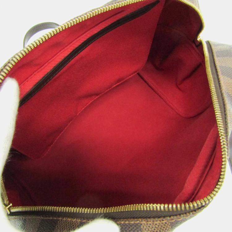 Pre Owned  Louis Vuitton Brown Damier Ebene Rivington PM Shoulder Bag 