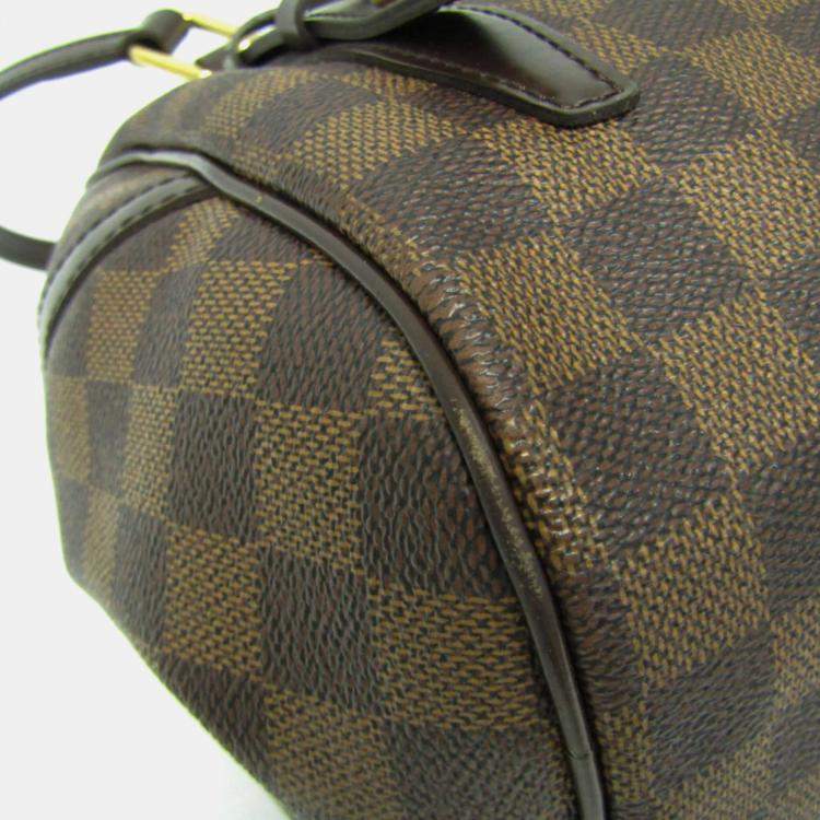 Pre Owned  Louis Vuitton Brown Damier Ebene Rivington PM Shoulder Bag 
