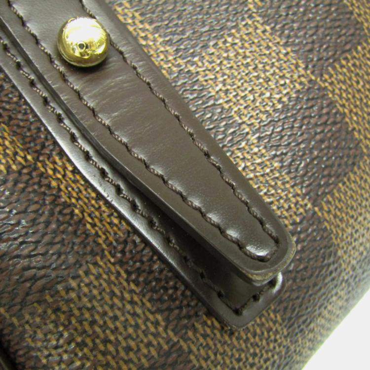Pre Owned  Louis Vuitton Brown Damier Ebene Rivington PM Shoulder Bag 