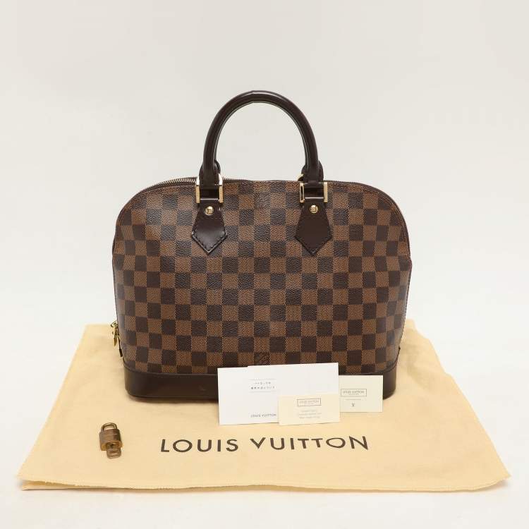 Pre Owned Louis Vuitton Damier Ebene Canvas Alma PM Bag