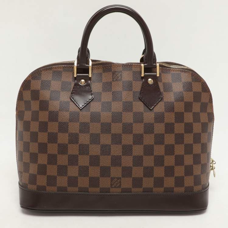 Pre Owned Louis Vuitton Damier Ebene Canvas Alma PM Bag