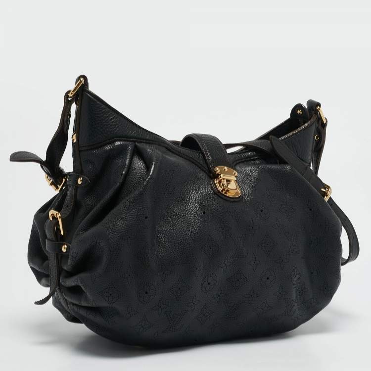 Pre Owned Louis Vuitton Black Monogram Mahina Leather XS Bag