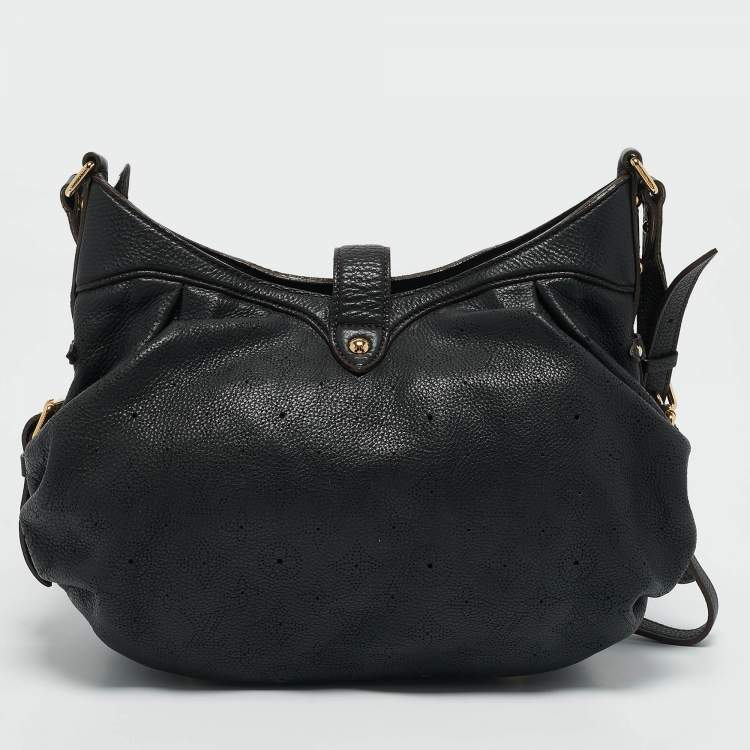 Pre Owned Louis Vuitton Black Monogram Mahina Leather XS Bag