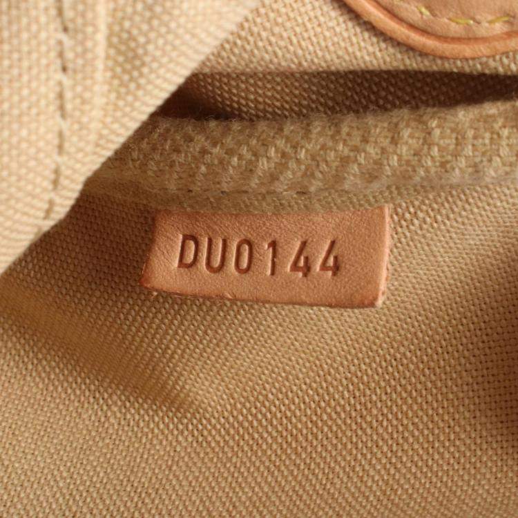 Pre Owned Louis Vuitton White Damier Azur Canvas Favorite PM Crossbody Bag