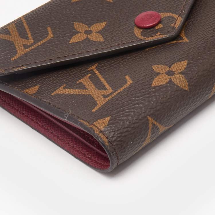 Pre Owned Louis Vuitton Aurore Monogram Canvas Victorine Compact Wallet