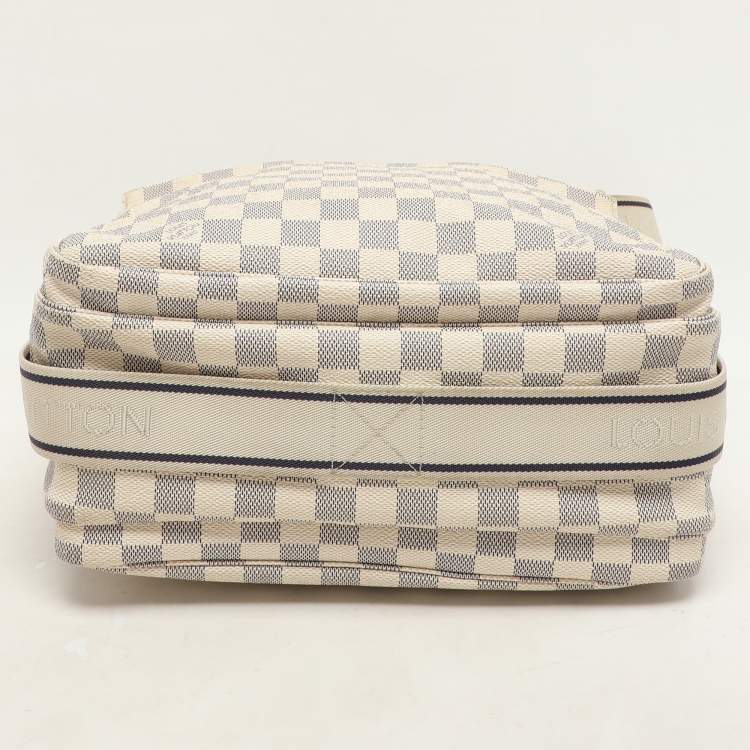 Pre Owned Louis Vuitton Damier Azur Canvas Naviglio Crossbody Bag