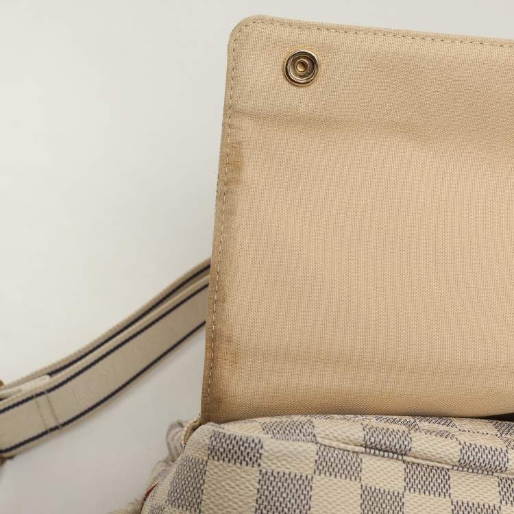 Pre Owned Louis Vuitton Damier Azur Canvas Naviglio Crossbody Bag