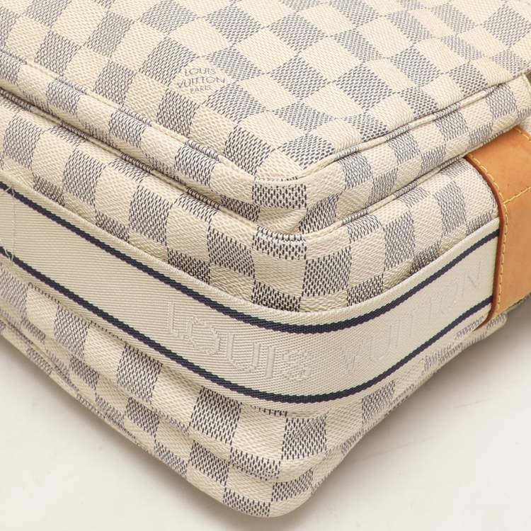 Pre Owned Louis Vuitton Damier Azur Canvas Naviglio Crossbody Bag