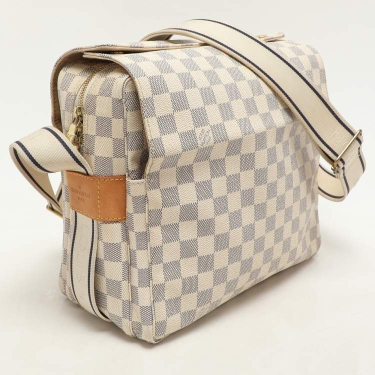 Pre Owned Louis Vuitton Damier Azur Canvas Naviglio Crossbody Bag