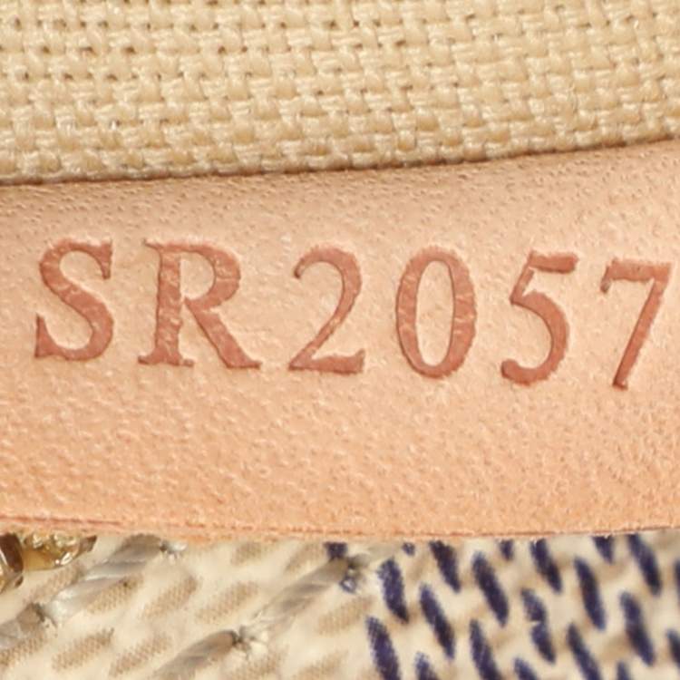 Pre Owned Louis Vuitton Damier Azur Canvas Naviglio Crossbody Bag