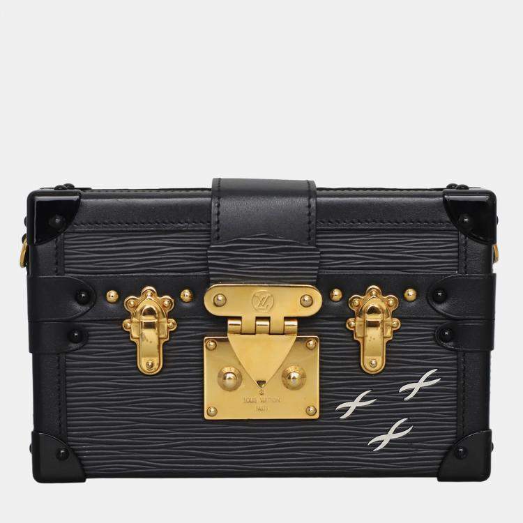 Pre Owned Louis Vuitton Black Epi Leather Petite Malle Shoulder Bag