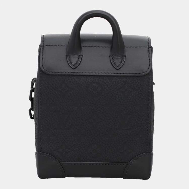 Pre Owned Louis Vuitton Black Taurillon Leather Monogram Nano Steamer Bag
