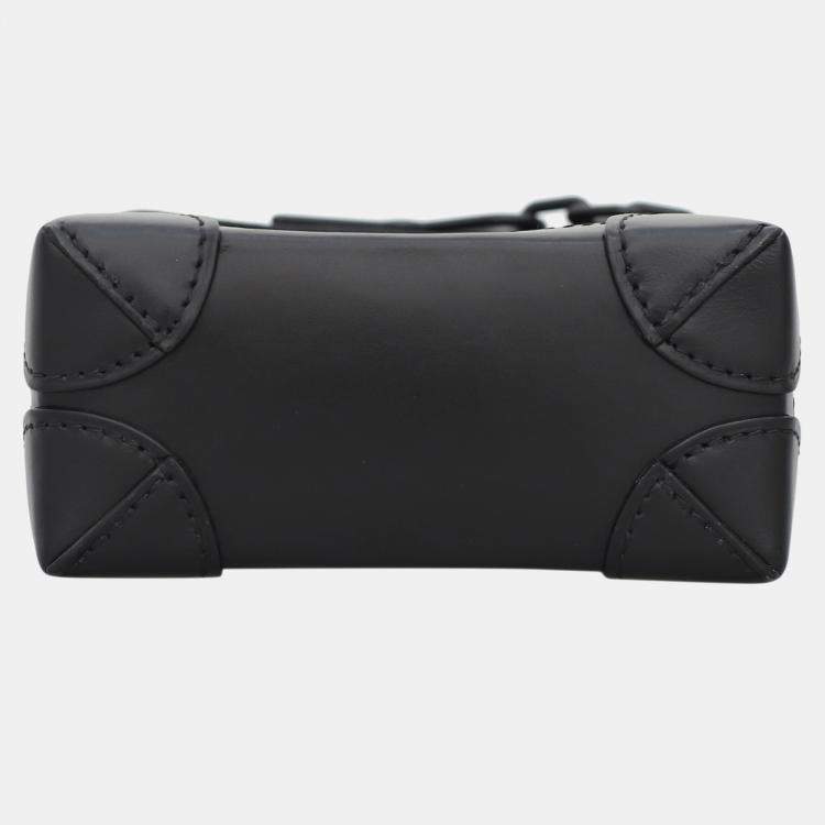 Pre Owned Louis Vuitton Black Taurillon Leather Monogram Nano Steamer Bag