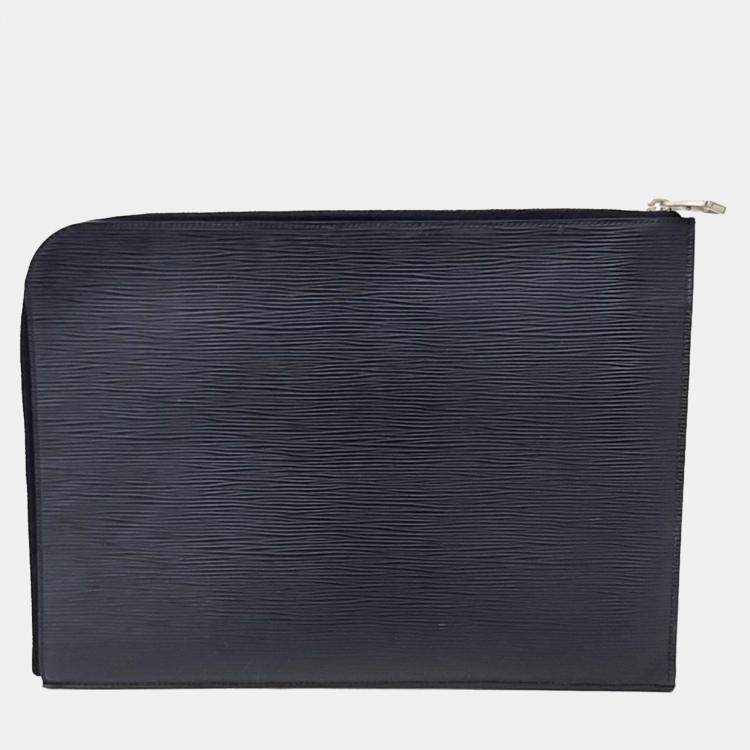 Pre Owned Louis Vuitton Black Epi Leather Epi Pochette Jour GM bag