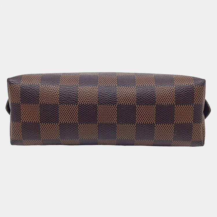 Pre Owned Louis Vuitton Brown Canvas Damier Cosmetic Pouch