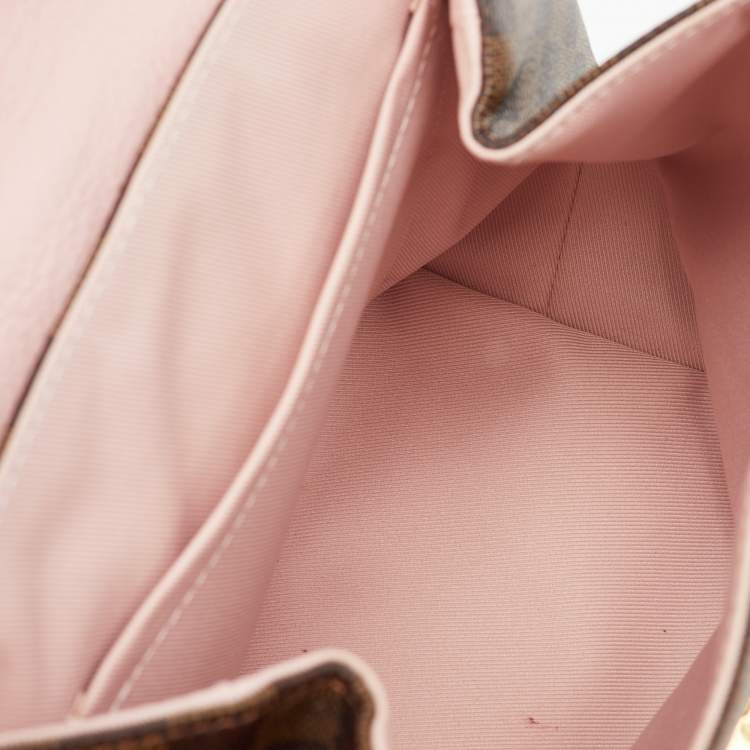 Pre Owned Louis Vuitton Magnolia Pink Damier Ebene Canvas Clapton Backpack