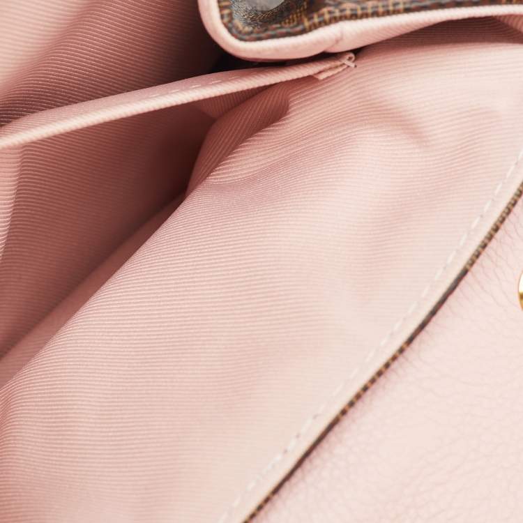 Pre Owned Louis Vuitton Magnolia Pink Damier Ebene Canvas Clapton Backpack