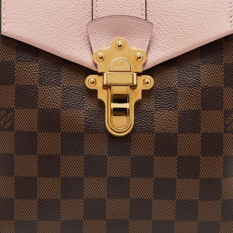 Pre Owned Louis Vuitton Magnolia Pink Damier Ebene Canvas Clapton Backpack