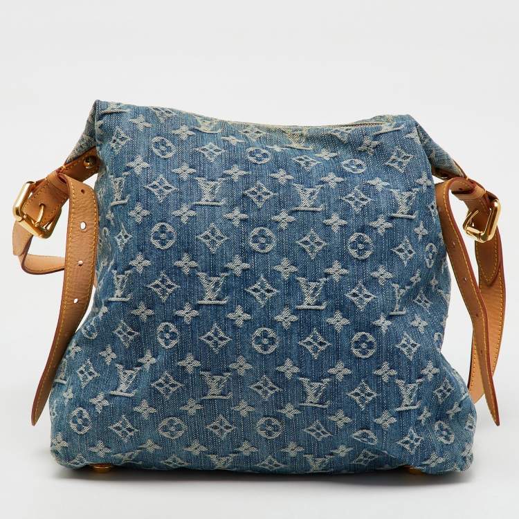 Pre Owned Louis Vuitton Monogram Denim Baggy GM Bag