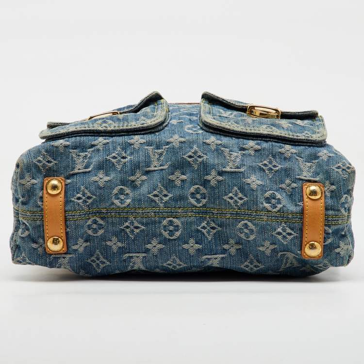 Pre Owned Louis Vuitton Monogram Denim Baggy GM Bag