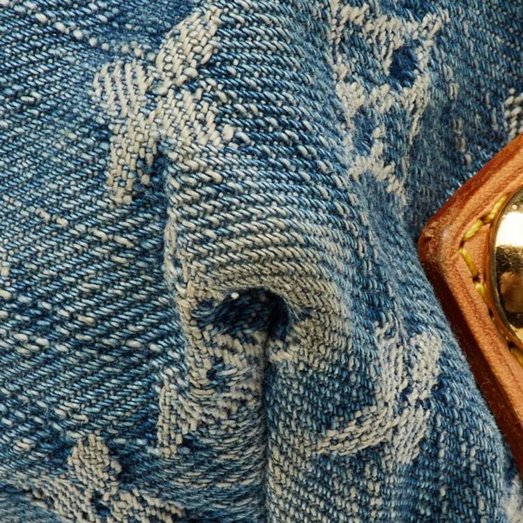 Pre Owned Louis Vuitton Monogram Denim Baggy GM Bag