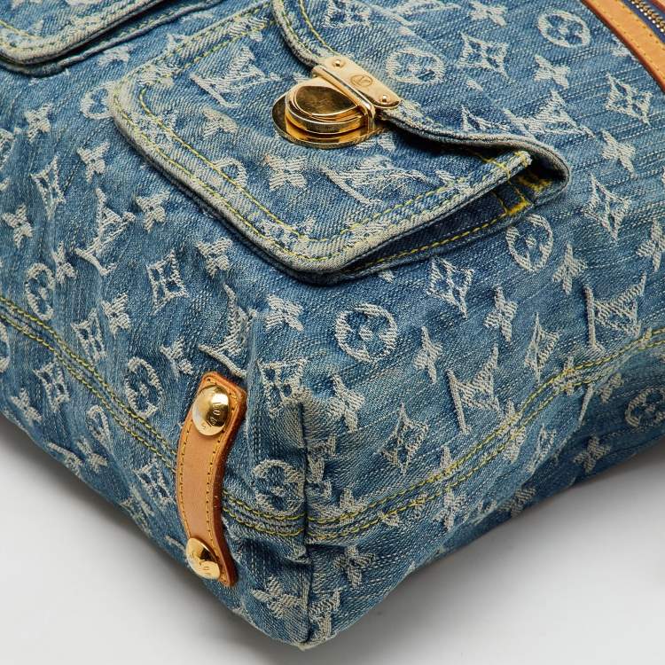 Pre Owned Louis Vuitton Monogram Denim Baggy GM Bag