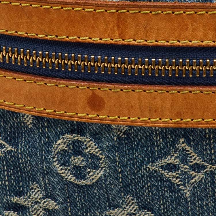 Pre Owned Louis Vuitton Monogram Denim Baggy GM Bag