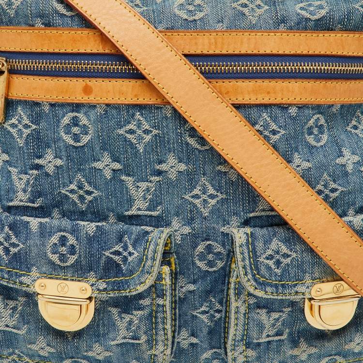 Pre Owned Louis Vuitton Monogram Denim Baggy GM Bag