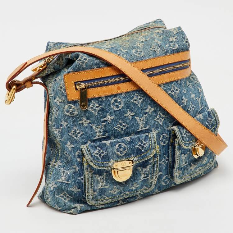 Pre Owned Louis Vuitton Monogram Denim Baggy GM Bag