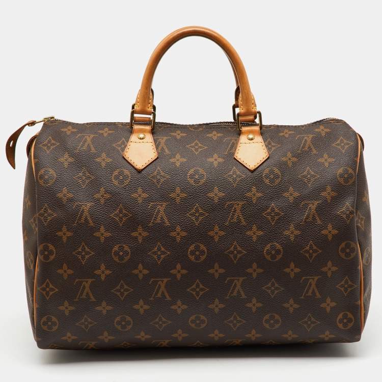 Pre Owned Louis Vuitton Monogram Canvas Speedy 35 Bag