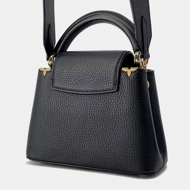 Pre Owned Louis Vuitton Capucines Black Taurillon Leather Size Mini