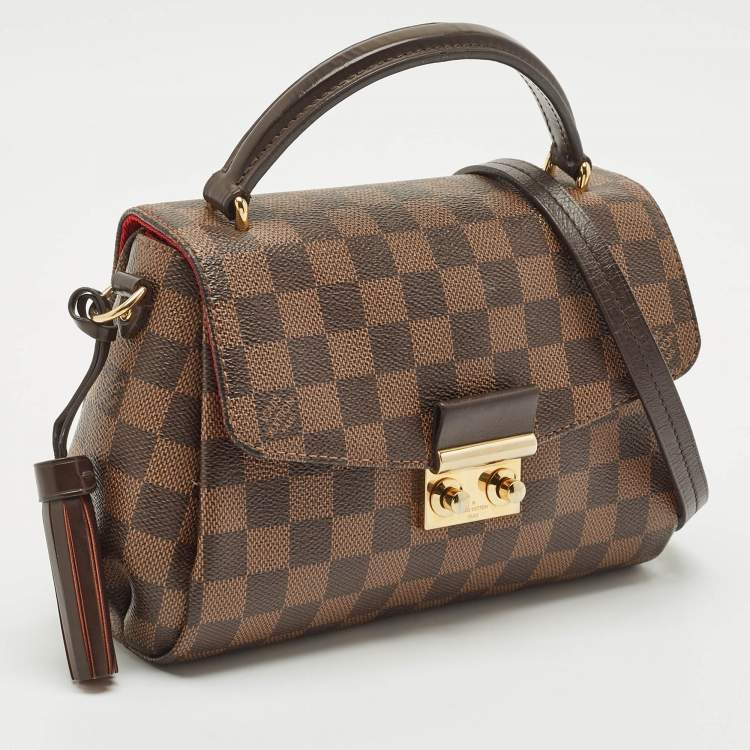 Pre Owned Louis Vuitton Damier Ebene Canvas Croisette Bag