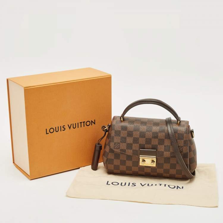 Pre Owned Louis Vuitton Damier Ebene Canvas Croisette Bag