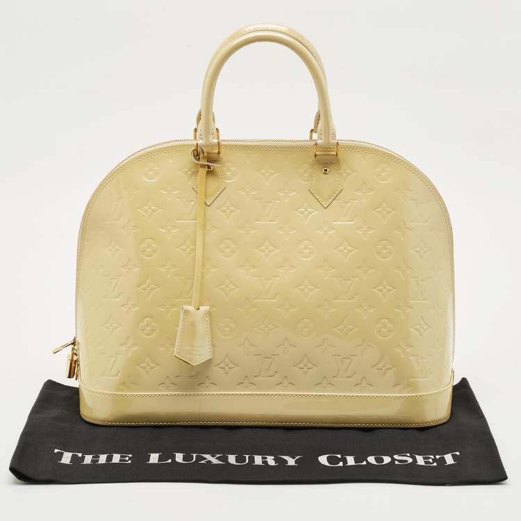 مملوكة مسبقًا Louis Vuitton Blanc Corail Monogram Vernis Alma GM Bag