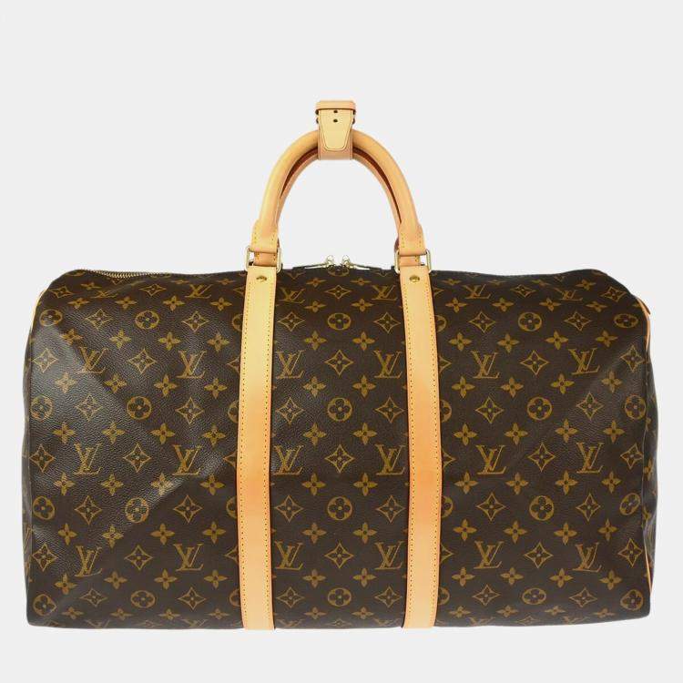 مملوكة مسبقًا Louis Vuitton Monogram Keepall 50 Duffle Travel Handbag