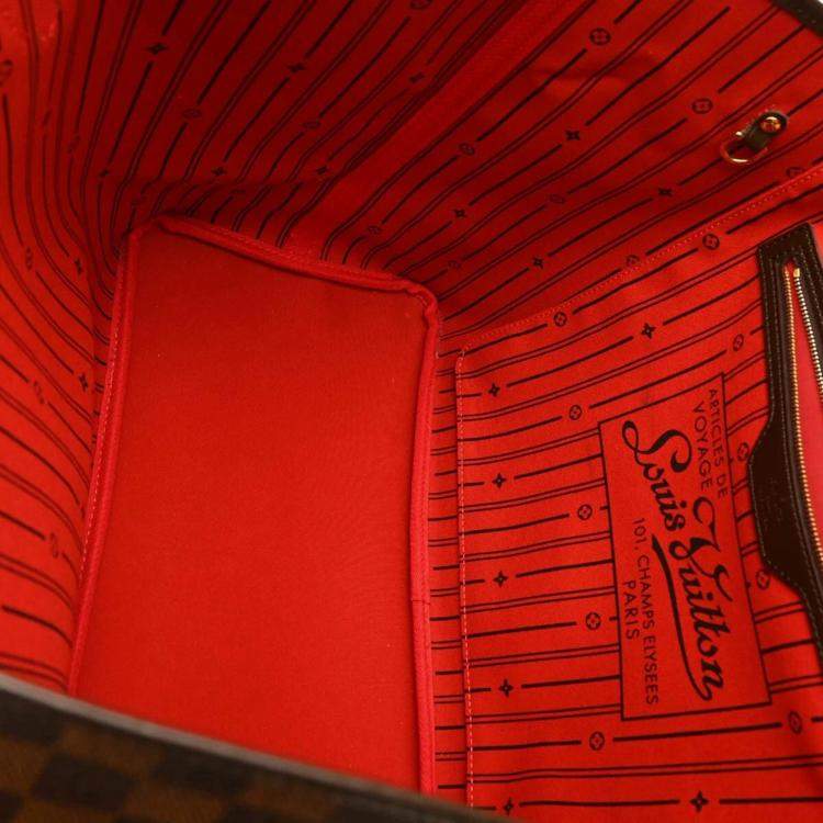 Pre Owned Louis Vuitton Brown Damier Ebene Neverfull GM Tote Handbag