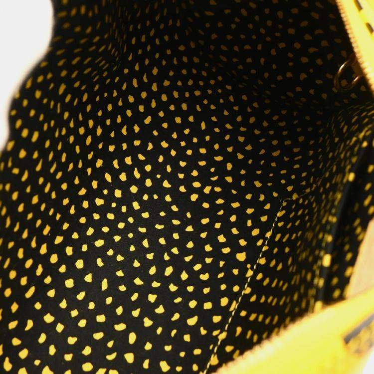 Pre Owned Louis Vuitton Yellow Vernis Dot Infinity Papillon Handbag