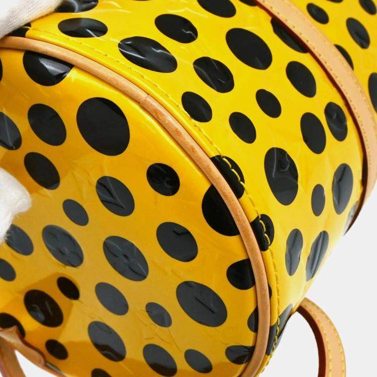 Pre Owned Louis Vuitton Yellow Vernis Dot Infinity Papillon Handbag