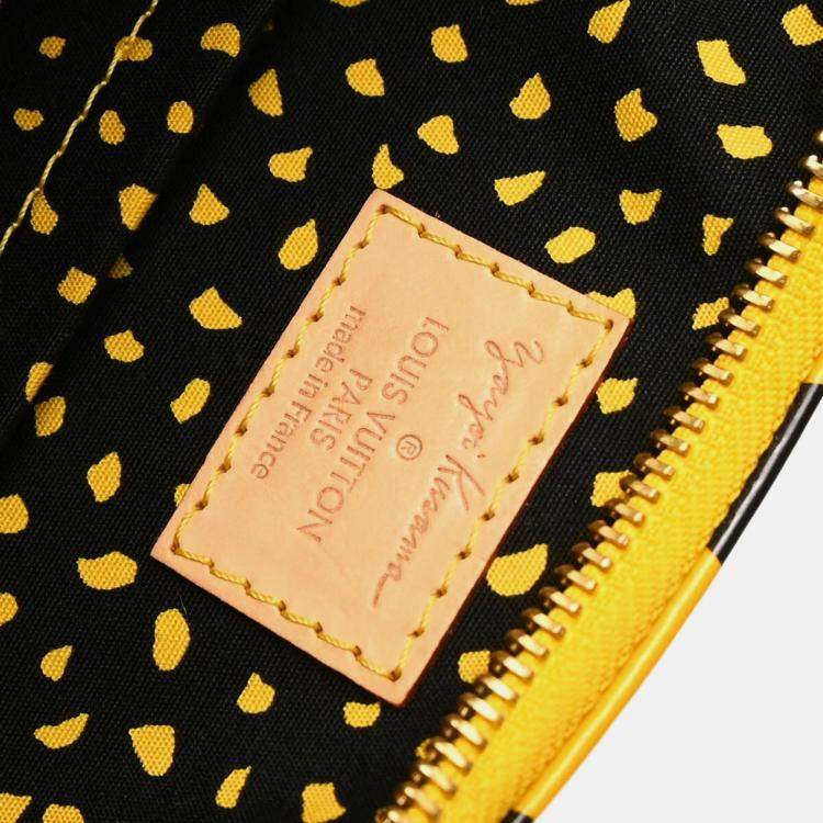Pre Owned Louis Vuitton Yellow Vernis Dot Infinity Papillon Handbag