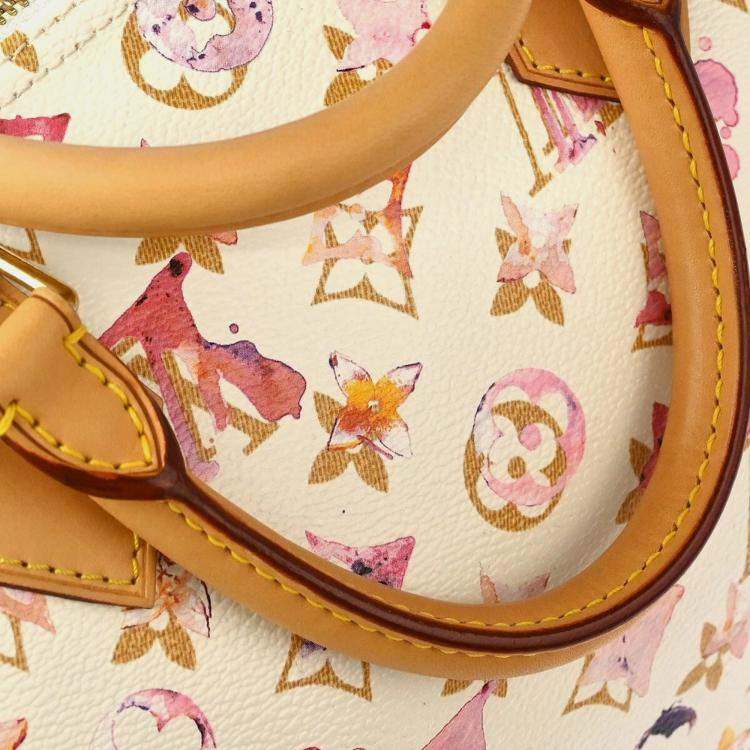 Pre Owned Louis Vuitton Monogram Watercolor Speedy 30 Handbag 
