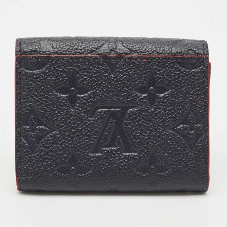 Pre Owned Louis Vuitton Marine/Rouge Monogram Empreinte Leather Zoe Wallet