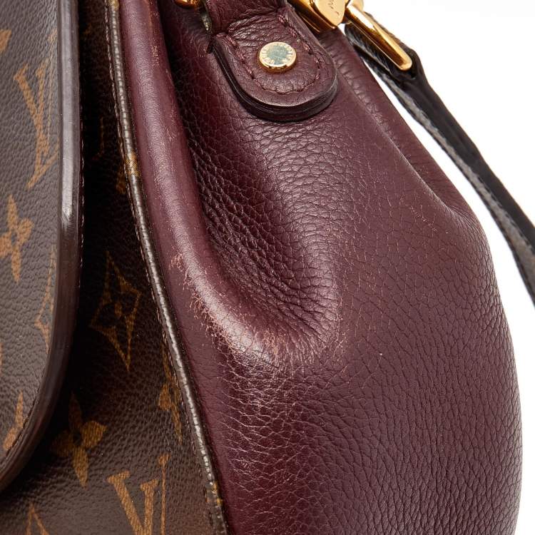 Pre Owned Louis Vuitton Bordeaux Monogram Canvas and Leather Eden PM Bag